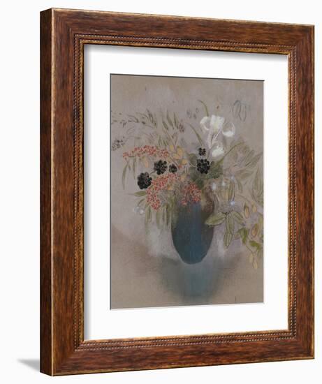 Flowers in a Vase-Odilon Redon-Framed Giclee Print