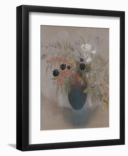 Flowers in a Vase-Odilon Redon-Framed Giclee Print