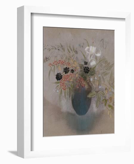 Flowers in a Vase-Odilon Redon-Framed Giclee Print