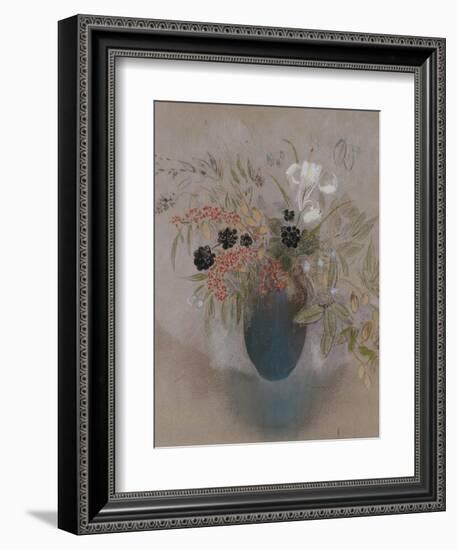 Flowers in a Vase-Odilon Redon-Framed Giclee Print