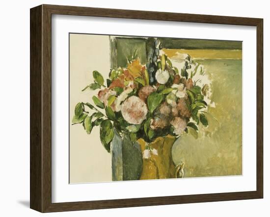 Flowers in a Vase-Paul Cézanne-Framed Giclee Print