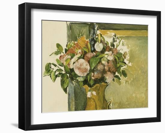 Flowers in a Vase-Paul Cézanne-Framed Giclee Print