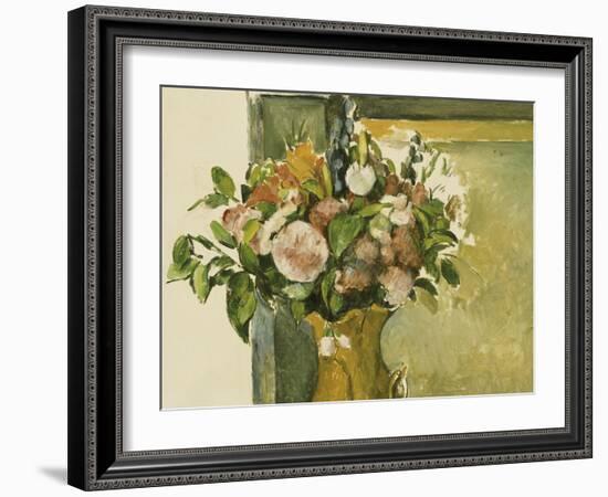 Flowers in a Vase-Paul Cézanne-Framed Giclee Print