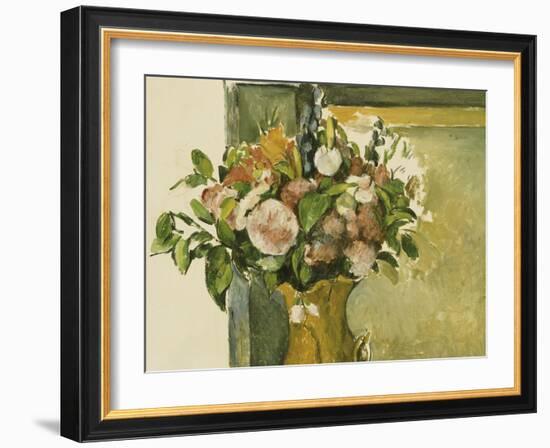 Flowers in a Vase-Paul Cézanne-Framed Giclee Print