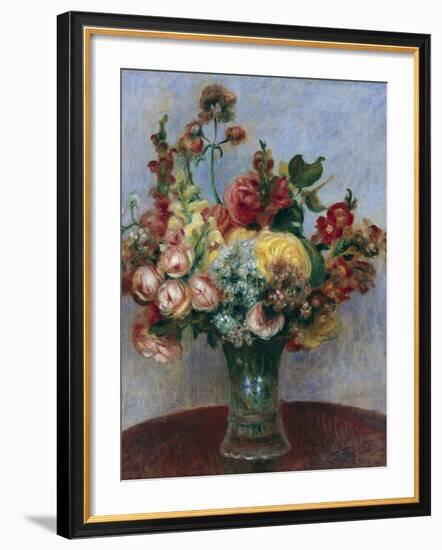 Flowers in a Vase-Pierre-Auguste Renoir-Framed Art Print