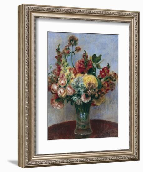 Flowers in a Vase-Pierre-Auguste Renoir-Framed Art Print