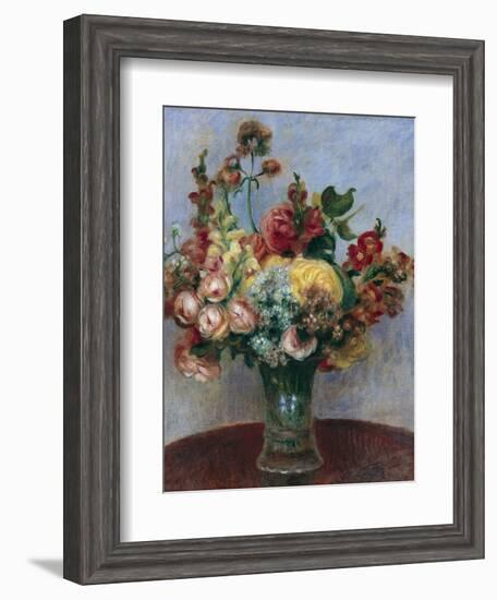 Flowers in a Vase-Pierre-Auguste Renoir-Framed Art Print