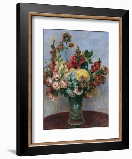 Flowers in a Vase-Pierre-Auguste Renoir-Framed Art Print