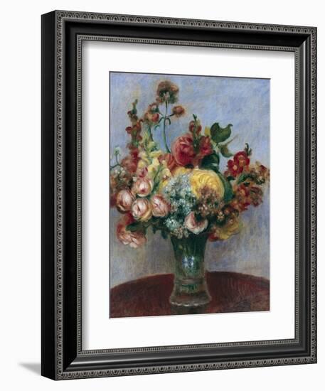 Flowers in a Vase-Pierre-Auguste Renoir-Framed Art Print