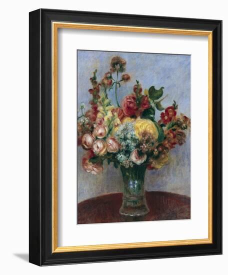 Flowers in a Vase-Pierre-Auguste Renoir-Framed Art Print