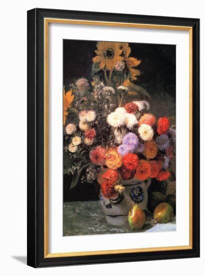 Flowers In a Vase-Pierre-Auguste Renoir-Framed Art Print