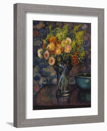 Flowers in a Vase-Theo van Rysselberghe-Framed Giclee Print