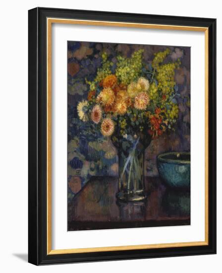 Flowers in a Vase-Theo van Rysselberghe-Framed Giclee Print