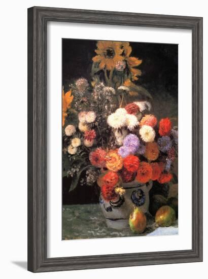 Flowers in a Vase-Pierre-Auguste Renoir-Framed Art Print