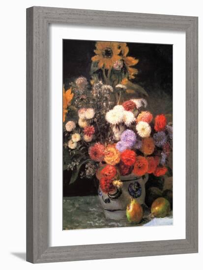 Flowers in a Vase-Pierre-Auguste Renoir-Framed Art Print