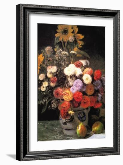 Flowers In a Vase-Pierre-Auguste Renoir-Framed Art Print
