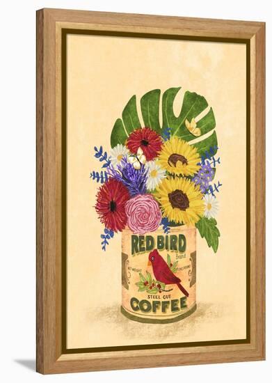 Flowers in a Vintage Coffee Can-Raissa Oltmanns-Framed Premier Image Canvas