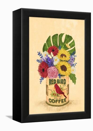 Flowers in a Vintage Coffee Can-Raissa Oltmanns-Framed Premier Image Canvas