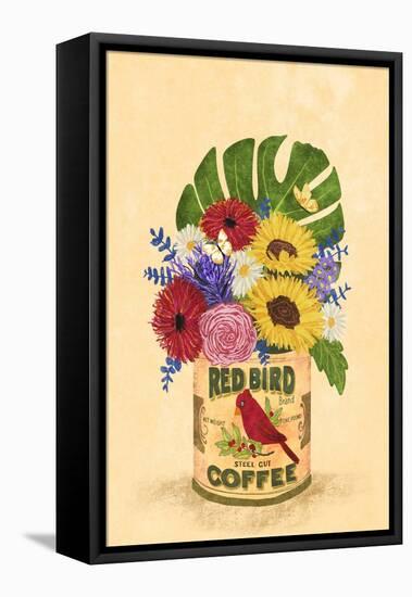 Flowers in a Vintage Coffee Can-Raissa Oltmanns-Framed Premier Image Canvas