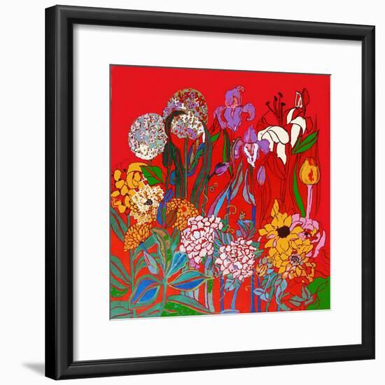Flowers In Adiana's Garden-Linda Arthurs-Framed Giclee Print