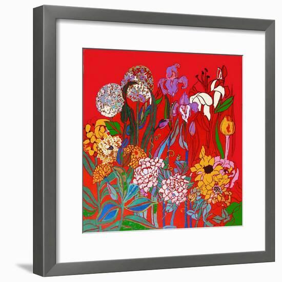 Flowers In Adiana's Garden-Linda Arthurs-Framed Giclee Print