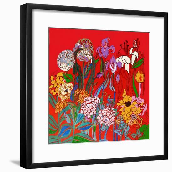 Flowers In Adiana's Garden-Linda Arthurs-Framed Giclee Print