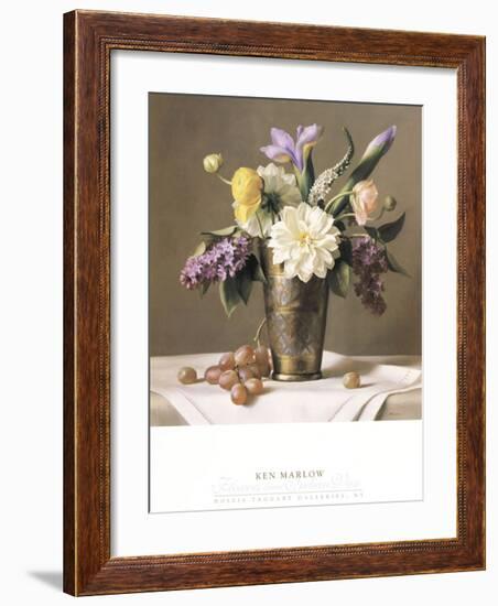 Flowers in an Indian Vase-Ken Marlow-Framed Art Print