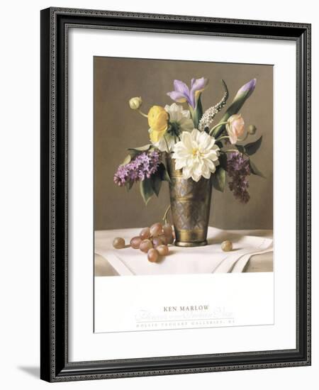 Flowers in an Indian Vase-Ken Marlow-Framed Art Print