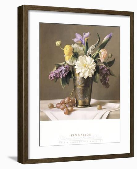 Flowers in an Indian Vase-Ken Marlow-Framed Art Print