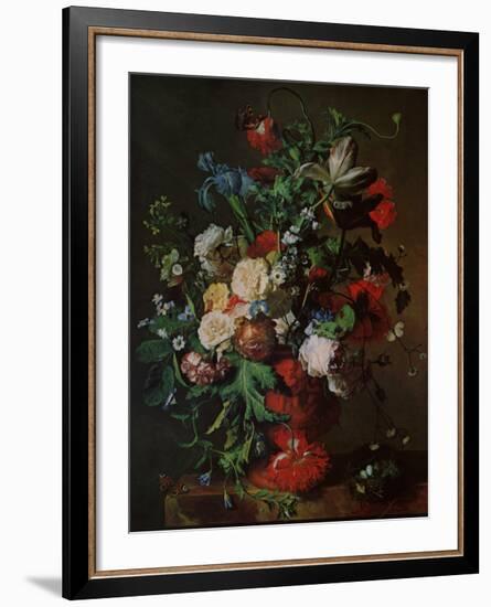 Flowers in an Urn-Jan van Huysum-Framed Art Print