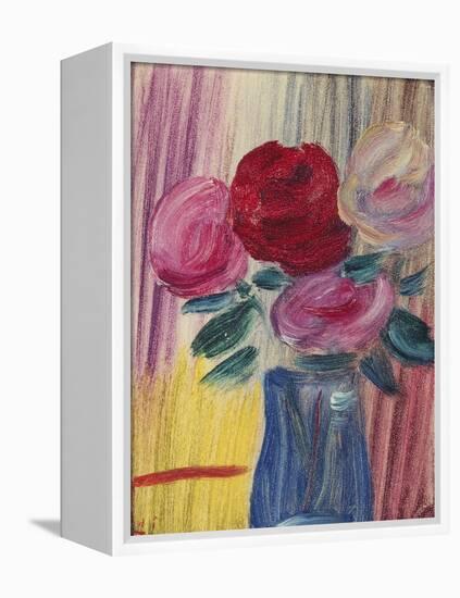 Flowers in Blue Vase; Blumen in Blauer Vase, 1936-Alexej Von Jawlensky-Framed Premier Image Canvas