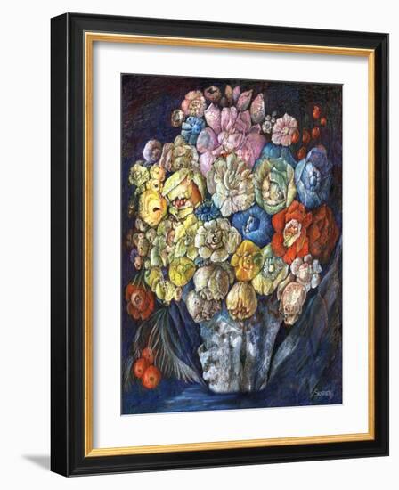 Flowers in Blue-Skarlett-Framed Giclee Print