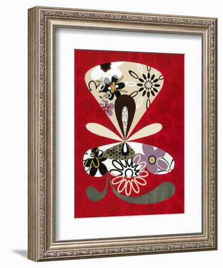 Flowers in Flight II-Mary Calkins-Framed Giclee Print