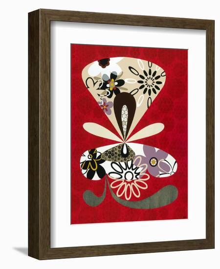 Flowers in Flight II-Mary Calkins-Framed Giclee Print