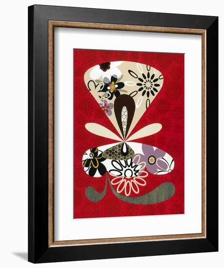 Flowers in Flight II-Mary Calkins-Framed Giclee Print