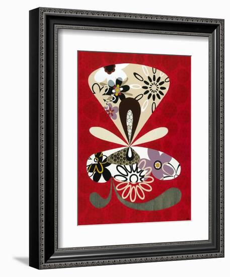 Flowers in Flight II-Mary Calkins-Framed Giclee Print