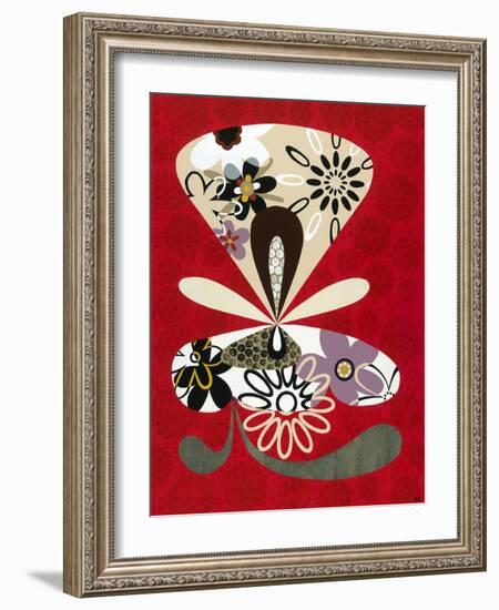 Flowers in Flight II-Mary Calkins-Framed Giclee Print