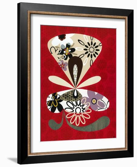 Flowers in Flight II-Mary Calkins-Framed Giclee Print