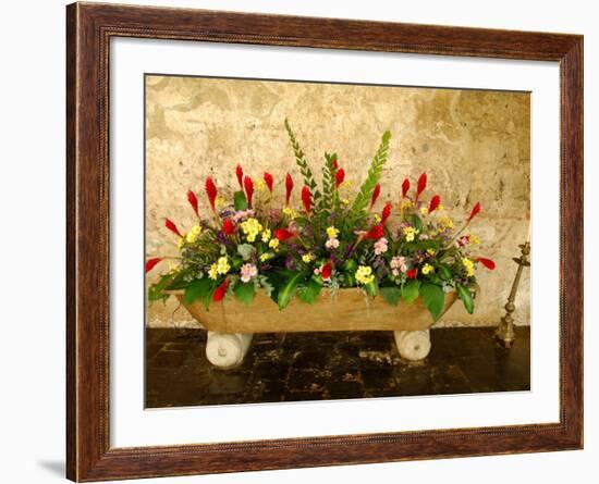 Flowers in Former Colonial Convent, Casa Santo Domingo Hotel, Antigua, Guatemala-Cindy Miller Hopkins-Framed Photographic Print