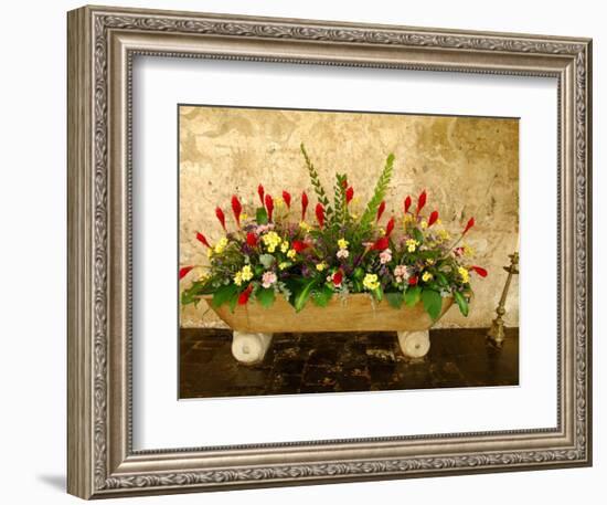 Flowers in Former Colonial Convent, Casa Santo Domingo Hotel, Antigua, Guatemala-Cindy Miller Hopkins-Framed Photographic Print