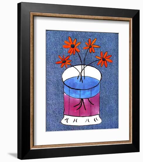 Flowers in Jeans II-J^ Clark-Framed Art Print