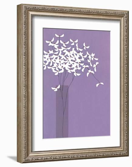 Flowers in Lilac Vase-Takashi Sakai-Framed Art Print