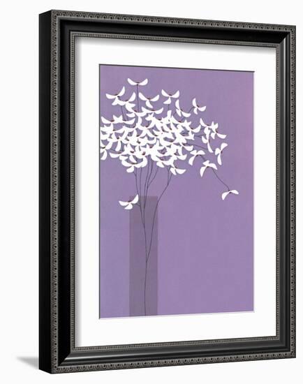 Flowers in Lilac Vase-Takashi Sakai-Framed Art Print