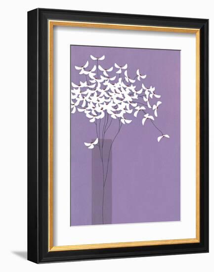 Flowers in Lilac Vase-Takashi Sakai-Framed Art Print