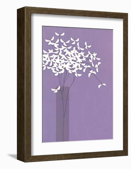 Flowers in Lilac Vase-Takashi Sakai-Framed Art Print