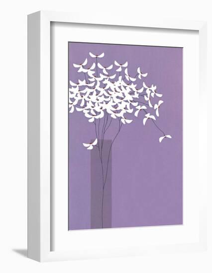 Flowers in Lilac Vase-Takashi Sakai-Framed Art Print