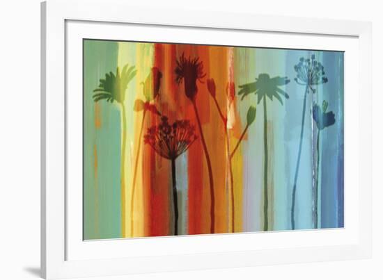 Flowers in Silhouette-Tania Bello-Framed Giclee Print