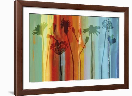 Flowers in Silhouette-Tania Bello-Framed Giclee Print