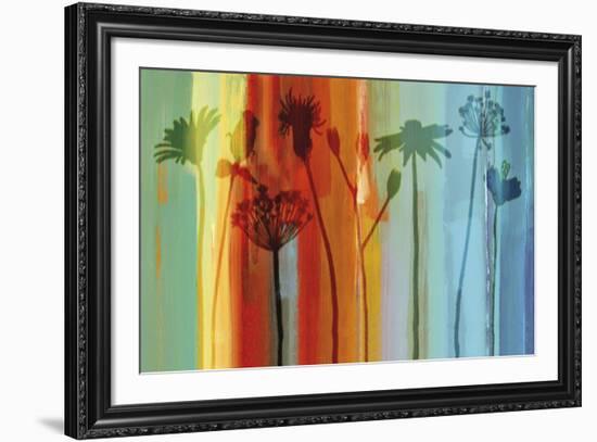 Flowers in Silhouette-Tania Bello-Framed Giclee Print