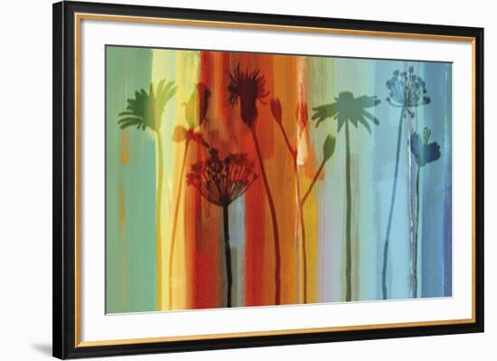 Flowers in Silhouette-Tania Bello-Framed Giclee Print
